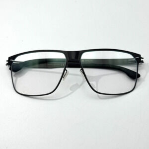 ic! Berlin Eyeglass Frame Olaf IC5044 002 Matte Black Square Demo Lens 62-15-150
